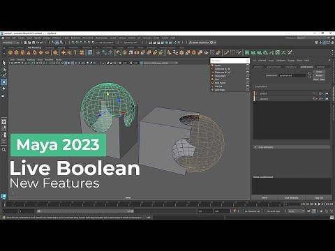 Maya 2023 New Features - Interactive Live Poly Booleans