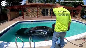 44K views · 367 reactions | WATCH: Crews removed a car from a pool in Lakewood, CO. Police said a teen driver accidentally drove the car into the swimming pool on July 15th. West Metro Fire Rescue said the driver and adult passenger got out without injuries, and the driver was given a citation. #8NN | 8 News Now | Facebook