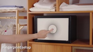 Smart Biometric Safe Box - Fingerprint Lock Box with Bluetooth App & Keys, 0.8 Cu Ft Security Safe for Home, Office, Hotel – Jewelry & Money Storage