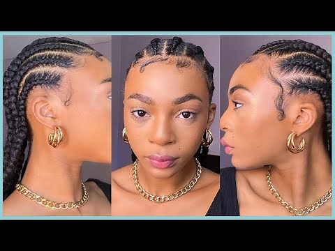 How To Do Cornrows on Yourself / How To Do Feed-In Braids Yourself DIY Protective Style | Ilese Rose