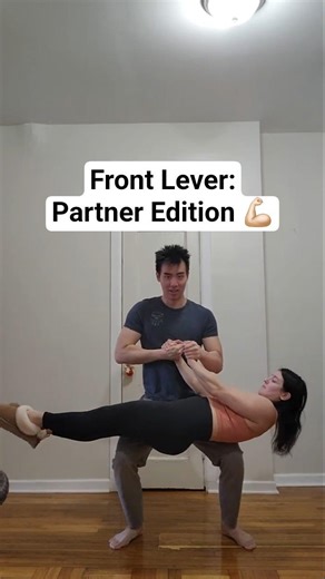 Partner-Assisted Front Lever Challenge