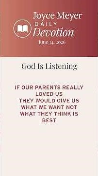 God Is Listening | Daily Devotion from Joyce Meyer