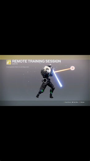 Remote Training Session Emote Destiny 2 #destiny2shorts #destiny2