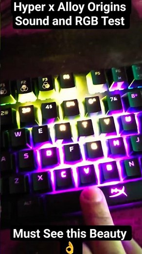 sound and rgb test 🔥✨️ hyperx alloy origins mechanical keyboard #ytshorts #youtubeshorts #pc