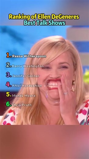 Rankingof Ellen Deceneres Best Talk shows #ranking #celebrity #usa #entertainment #bcaxyz #fypツ #hollywood #celebrities