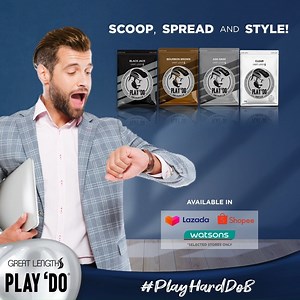 When things are last minute, fix your ‘DO before heading out! With Play ‘Do Hair Color Clay, it’s only SCOOP, SPREAD, and STYLE! Available in 4 different colors! Available in selected Watsons stores. You can also purchase online at: https://shopee.ph/insigniaartcc http://bit.ly/LazadaGreatLengths #PlayHardDoBetter | Play 'Do Hair Color Clay