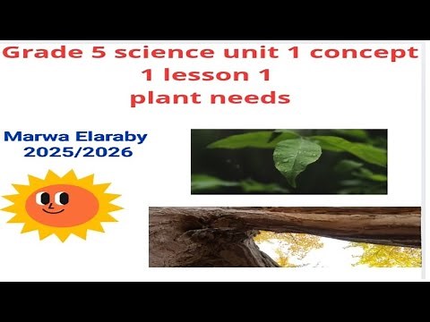Grade 5 science unit 1 concept 1 lesson 1 plant needs Marwa Elaraby 2025/2026