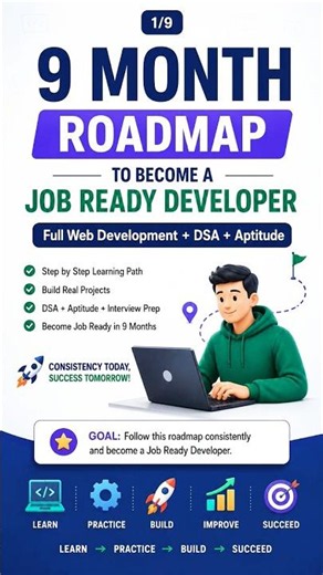 Become Job Ready Developer in 9 Months 💻 | MERN Stack + DSA Roadmap for Beginners