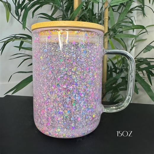 Personalized Valentine’s Day Glitter Snow Globe Glass Tumbler – Custom Name Iced Coffee Cup Gift - Etsy