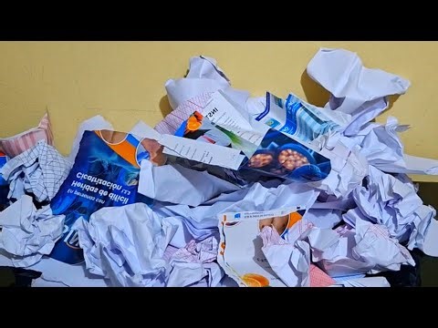 8 Minutes of Paper Crinkling & Tearing ASMR | NO TALKING | Relaxing Paper Sounds