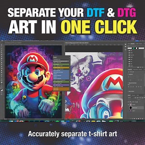 😤 Sick of white haze ruining your DTF & DTG prints? Meet your solution: ActionSeps™ DTX! Developed by t-shirt business owner Matt with Mikey Designs & Silk Screen, this Photoshop plugin effortlessly separates intricate designs, eliminating white haze and black boxes. It's a game-changer for your business. Plus, enjoy exclusive access to: ✅ Our training system ✅ Private Facebook community. ✅ Live trainings. ✅ Free updates for the life of the product. ✅ 24/7/365 access 👍 Works with all versions 