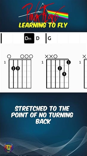 Pink Floyd - Learning To Fly | Scrolling Guitar Chords & Lyrics #guitarlesson #guitar #music #rock