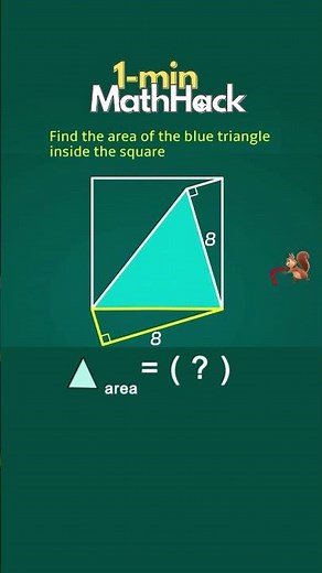 How to Find the Area of the Triangle | Easy Geometry Trick!#mathstricks