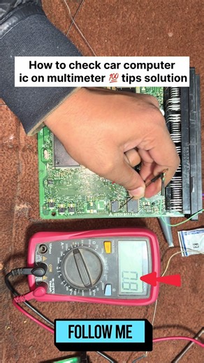 ‘’How to check car computer ic on multimeter’’ 💯 tips solution ✅ #fblifestyletyle #mechanic #automotive #TechLife #computerrepair