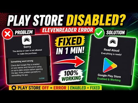 Play Store Disabled Error Fix 🔥 app Not Working? Fix in 1 Minute!
