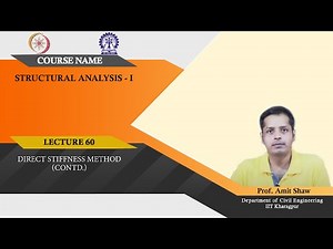 Direct Stiffness Method-4 Video Lecture | Crash Course: Civil Engineering (CE)