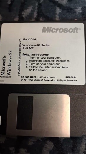 windows 98 boot disk #shortsfeed#retro