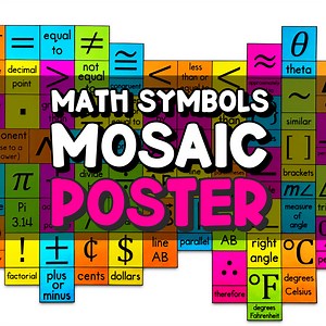My Math Resources - Math Symbols Mosaic Poster