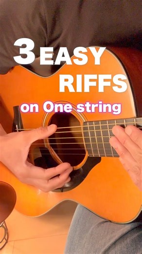 3 Easy Guitar Songs on One String for Beginners