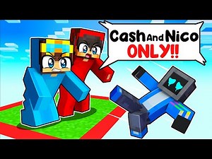Locked on ONE CHUNK with CASH AND NICO in Minecraft!