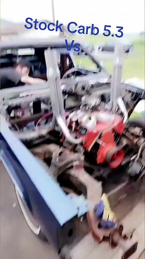 Little comparison of a stock carbed 5.3 and the 5.3 i built ! #summitstage4prols #tsp