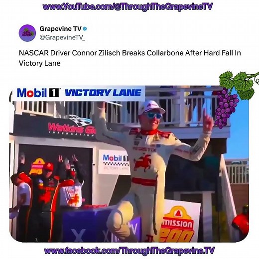 NASCAR Driver Connor Zilisch Breaks Collarbone After Hard Fall In Victory Lane