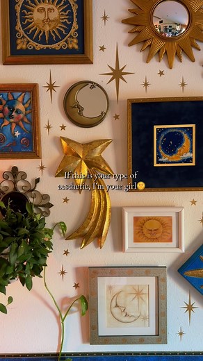 If this is your aesthetic, I’m your girl🌞🧡 #vintage #vintagestyle #thrift #eclecticdecor #celestial #aesthetic #whimsigoth #vintagefinds | Golden Vintage