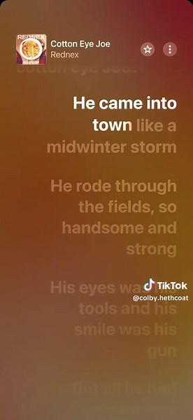 Cotton Eye Joe lyrics