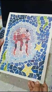 DIY Newspaper Collage Art✨ #diy #art #​CollageArt​#NewspaperArt #shorts #creativeideas