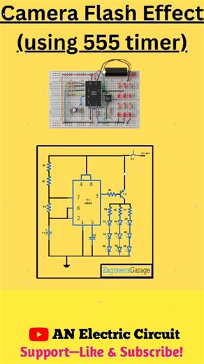 Camera Flash Effect Using 555 Timer| #shortsfeed #electronic