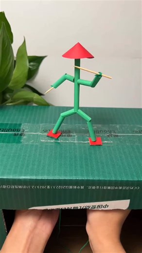 paper crafts creator | Moving Stick Puppet with Straw, Thread, and Cardboard #stickpuppet #puppetcraft #diytoy #handmadefun #creativekids #easycraft... | Instagram