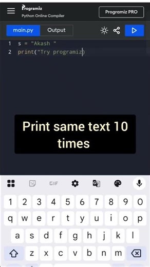 Python Trick 🔥 Repeat text instantly #coding #shorts #python #coding #programming #learncoding