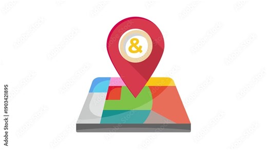 Icon of a map pin, commonly used to mark locations on maps.