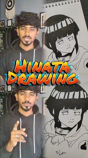 🥰 HINATA DRAWING 💕 #animeart #naruto #drawing #hinata #shortsfeed