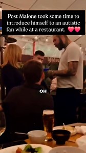 Singer and rapper Post Malone took some time to introduce himself to an autistic fan while at a restaurant. ❤️❤️ . . . #postmalone #autistic #autism #kindnessmatters #inclusion @postmalone | Single Parents Of Children With Autism