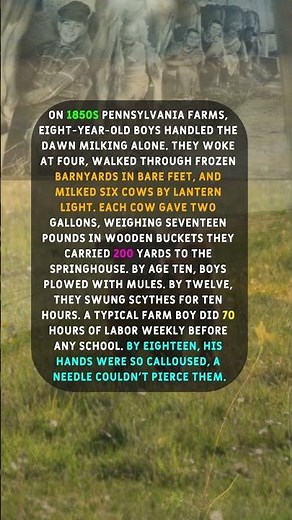 The Brutal Childhood Chore That Toughened 1850s Farm Boys by Age 8.