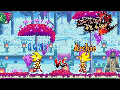 SSF2 Mods: Archie Super Sonic vs Revamped Super Sonic