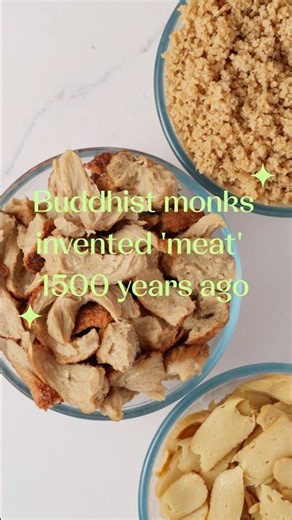 Buddhist monks made meat from gluten (vegan, one ingredient)