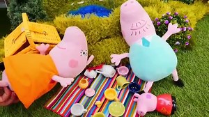 Video mit Peppa Wutz auf Deutsch. Ein Picknick in der Natur. Lustiges Video für Kinder.