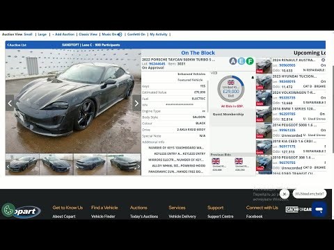 Live Copart UK Car Auction | Real Bidding & Final Prices