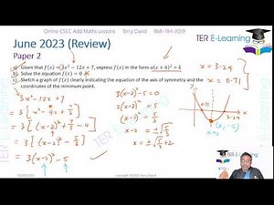 CSEC Add Maths - June 2023 (Review) (Terry David)