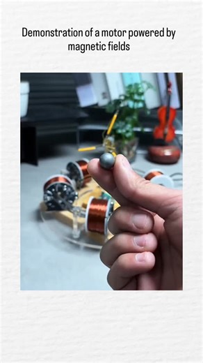 horror hub on Instagram: "The video demonstrates a DIY electromagnetic motor using sequenced coils to generate a rotating magnetic field, spinning a central assembly via Lorentz force, a principle fundamental to all electric motors. Posted by science curator , it echoes common educational experiments like those in Science Buddies kits, but sparks debate in replies over "free energy" claims, ignoring visible external wiring for power input. While visually mesmerizing, the setup requires continuou
