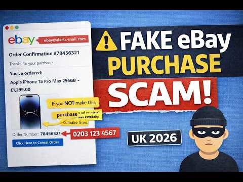 Fake eBay Email Scam – Don’t Call This Number (UK 2026)