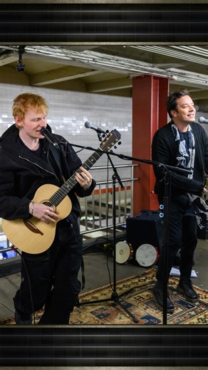 Sneak Peek: #EdSheeran and Jimmy busk in disguise at an NYC subway stop! #FallonTonight #PinkPonyClub #Azizam | The Tonight Show Starring Jimmy Fallon