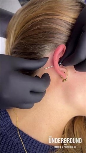 how conch piercing is done 💎