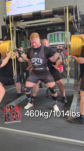 Colton Engelbrecht squatting 460kg | ProRaw Powerlifting