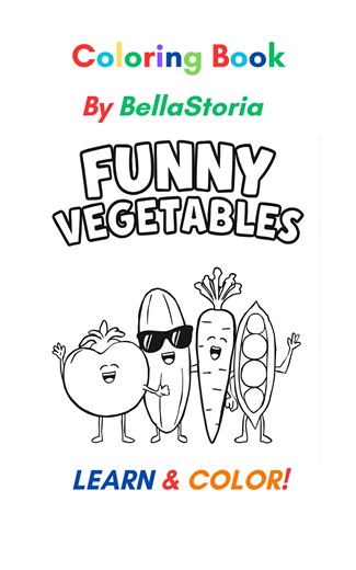 Funny Vegetables Coloring Book | 80+ Pages Educational Bundle | Digital Download - Etsy UK