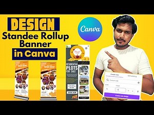 How to Design Standee Banner In Canva | Roll Up Standee Banner Designing