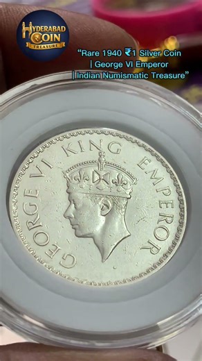 Hyderabad Coin Treasure! 🔥 George VI 1945 Silver 1 Rupee Ka Raaz | Rare Find 😱
