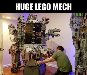 This 125,000-piece LEGO mech is controlled by a human inside! Amazing work by Gerry Burrows Brick Engineer. | Beyond the Brick